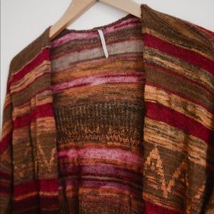 Aztec Printed Long Cardigan
